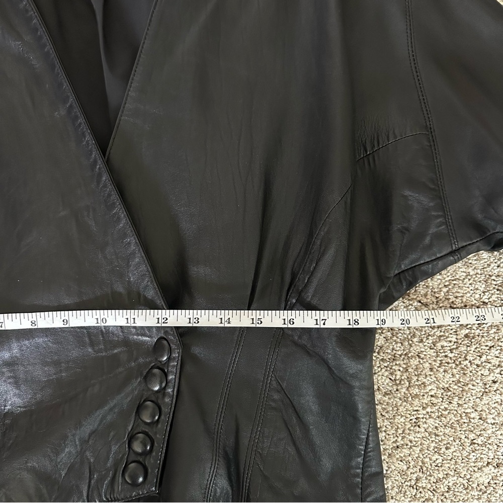 Wilson Black Leather Jacket Size Large - Picture 6 of 8